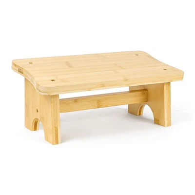 Banquinho de descanso de pé de bambu para casa e escritório